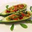 Кабачок, фаршированный овощами