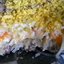 Салат «Мимоза» с картошкой и рыбными консервами