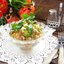 Картофельный салат с кальмарами и огурцами