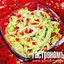 Салат с кальмарами и зернами граната