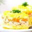 "Мимоза" с яблоком и сыром