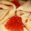 Блины на кефире с красной икрой