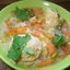Густой овощной суп с рисовыми фрикадельками