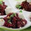 Свекла с козьим сыром и песто из базилика