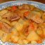 Картошка тушеная с мясом и томатами