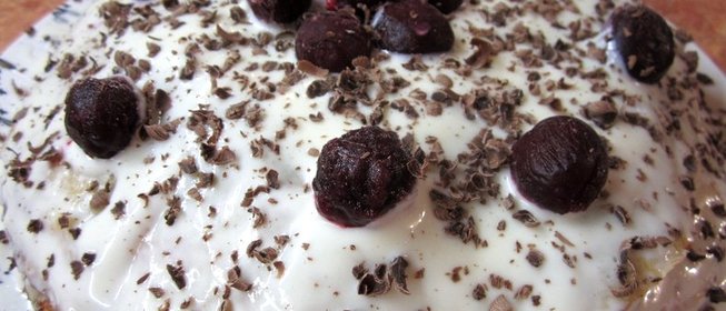 Блинный торт с вишней