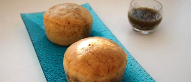 Паровые кексы с сиропом из зеленого чая