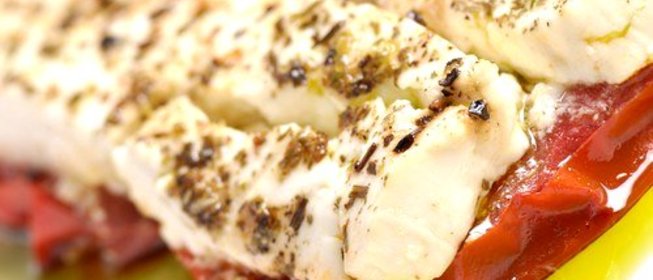 Помидоры с поджаренной фетой