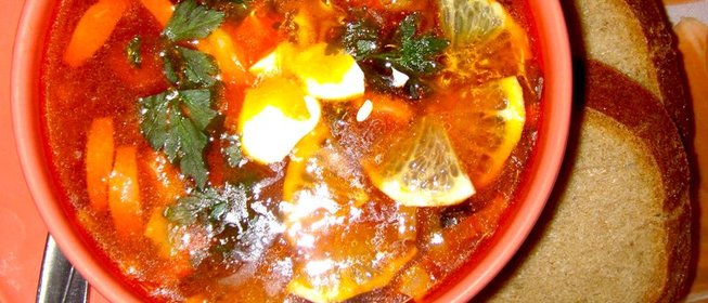 Солянка с фасолью