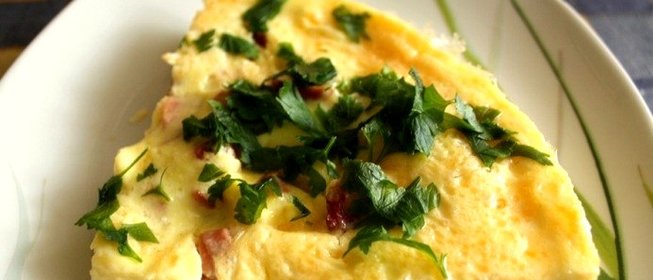 Омлет с ветчиной