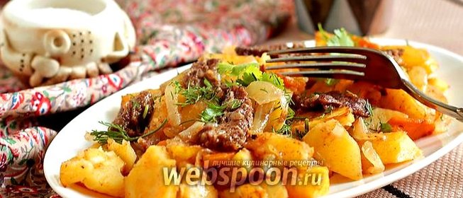 Картофель с мясом в рукаве