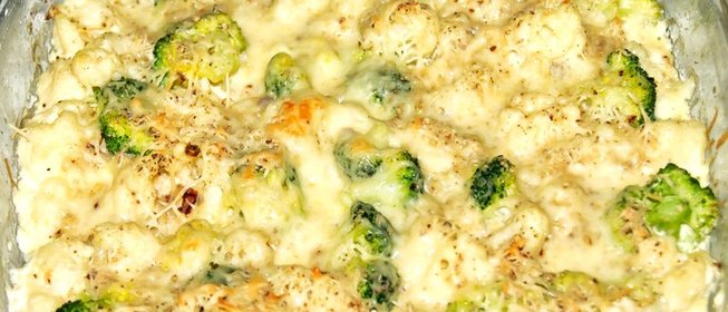 Цветная капуста и брокколи, запеченные в духовке