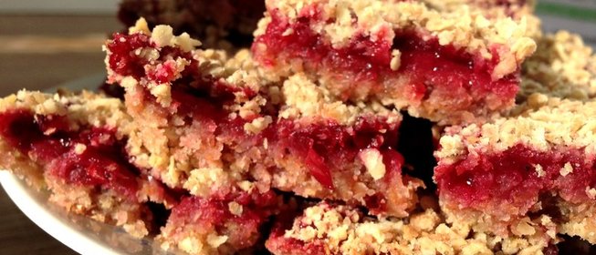Клюквенное печенье (Cranberry crumble bars)