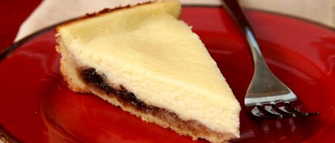 Чизкейк с вишневым вареньем