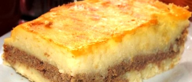 Картофельная запеканка с фаршем в духовке