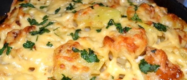 Картошка с чесноком и сыром