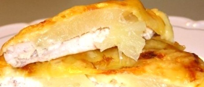 Куриное филе, запеченное с картофелем