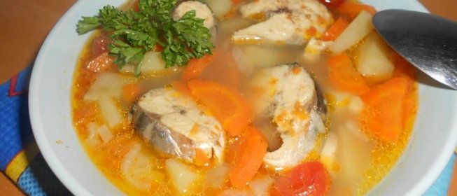 Рыбный суп с овощами