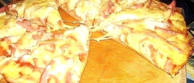 Быстрая пицца на сковороде