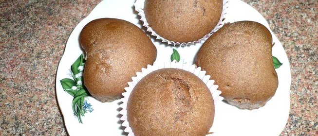 Постные кексы с какао