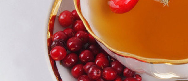 Чай с брусникой и мятой