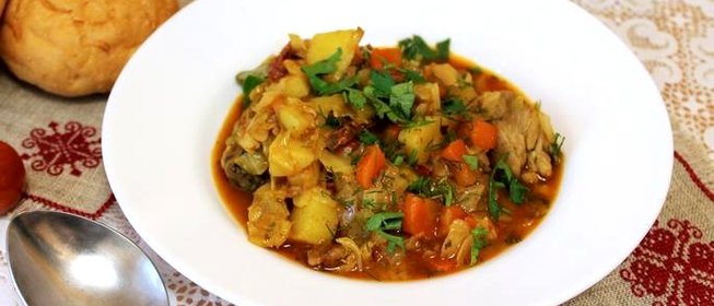 Куриный айнтопф на томатном соке