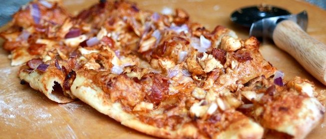 Пицца с куриным фаршем