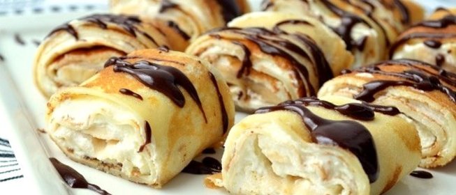 Блинчики с банановой начинкой