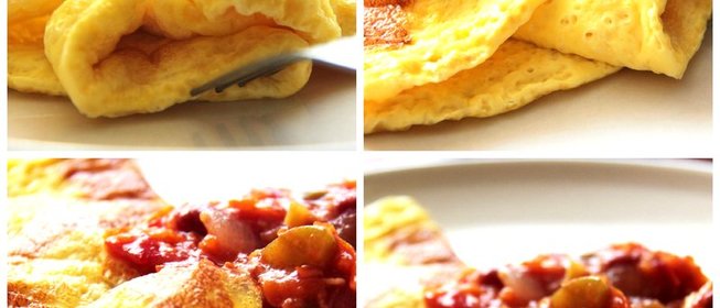 Легкий омлет с овощами