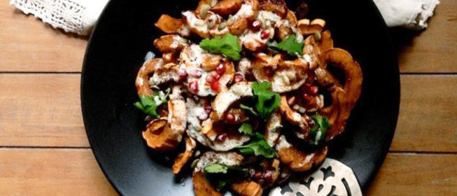 Тыква сквош с творожно-лимонной заправкой