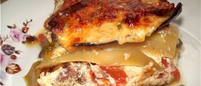 Запеканка с фаршем и овощами