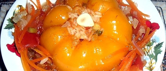 Фаршированный перец в пост