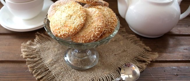 Печенье на сметане с кунжутом
