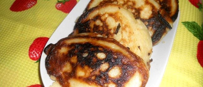 Оладьи с начинкой из капусты