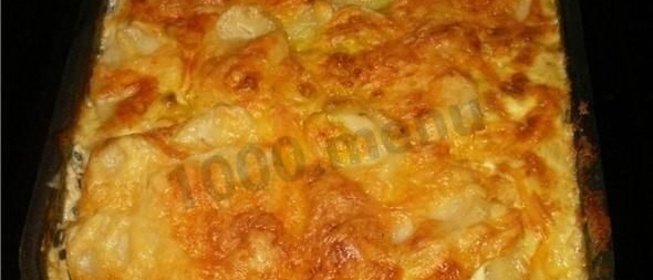 Картошка по-французски с фаршем в духовке