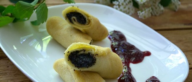 Блины с маковой начинкой