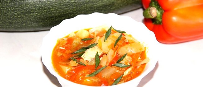 Овощное рагу с курицей