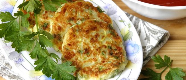 Оладьи из кабачков с сыром