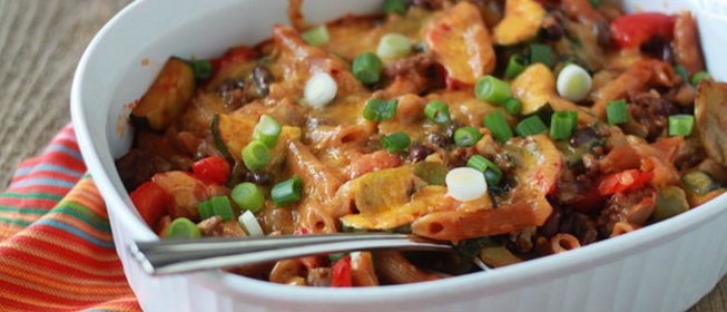 Запеканка из кабачков с фаршем