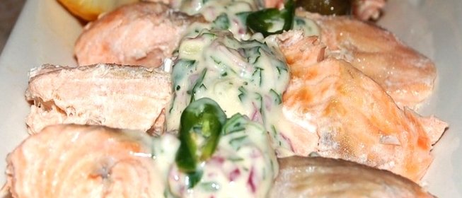 Семга отварная