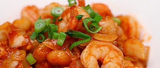 Креветки в кисло-сладком соусе