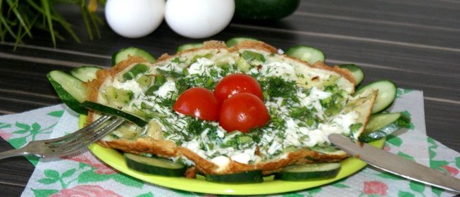 Омлет с брокколи и стручковой фасолью