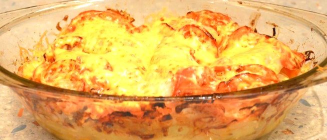 Картошка с крылышками печеная