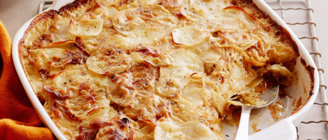 Картофельная запеканка с луком