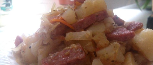 Картофель тушеный с овощами