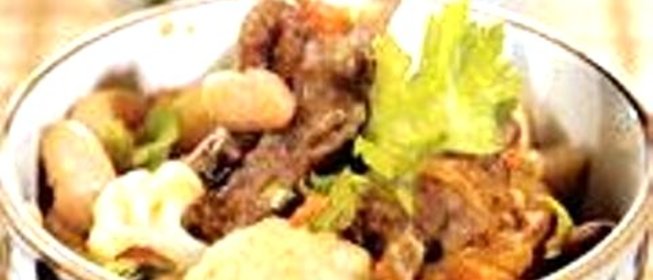 Рагу из бараньих ребрышек с овощами