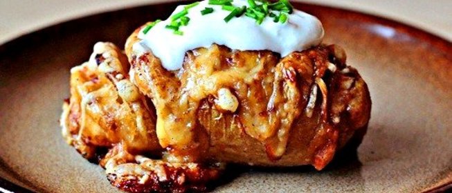 Печеный картофель с пармезаном