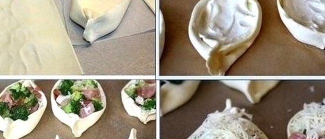 Хрустящие мини-пиццы с беконом и брокколи