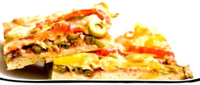 Вегетарианская пицца со стручковой фасолью