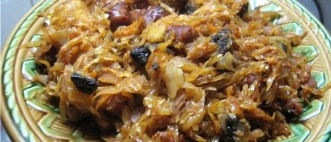 Бигус с колбасой